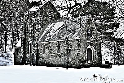 Ellingwood Chapel, a Gothic Revival structure built in 1920 Stock Photo