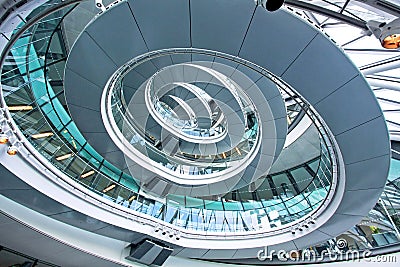 Ellipse stairway Stock Photo