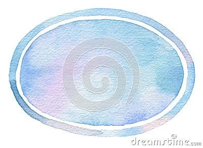 Ellipse watercolor painted background. Stock Photo