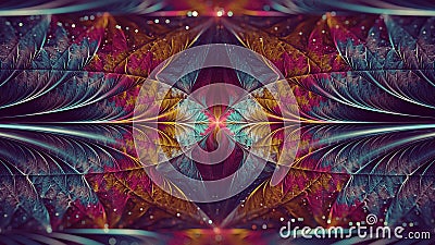 Elliptic Fractal Art with Bokeh Stock Photo