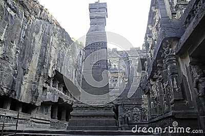 Ellora Cave temple India Stock Photo