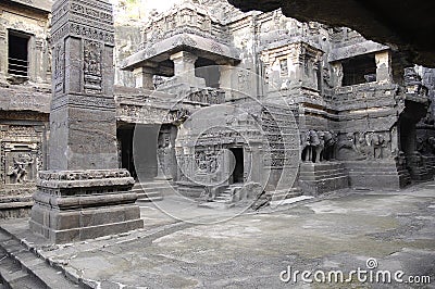 Ellora Cave temple India Stock Photo