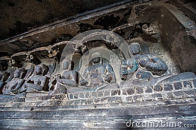 Ellora Caves UNESCO World Heritage Site. Stock Photo