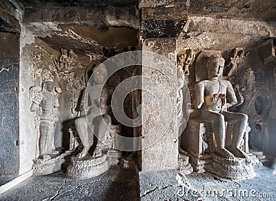 Ellora Caves UNESCO World Heritage Site. Stock Photo