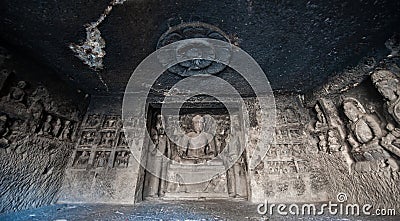 Ellora Caves UNESCO World Heritage Site. Stock Photo