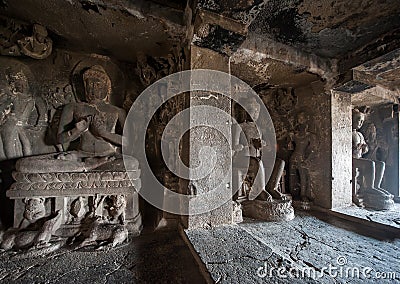 Ellora Caves UNESCO World Heritage Site. Stock Photo