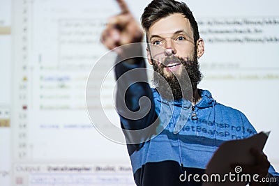 Elocution speech craft orator interact discussion Stock Photo