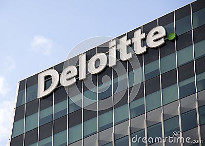 Eloitte office, deloitte does Tax Accounting, Consultanc and Fin Editorial Stock Photo