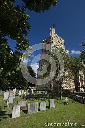 Elstow, Bedford, Bedfordshire, UK, July 2021, a View of Elstow Abbey Stock Photo