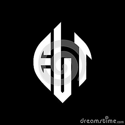 ELT circle letter logo design with circle and ellipse shape. ELT ellipse letters with typographic style. The three initials form a Vector Illustration