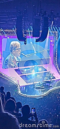 Elton John, Farewell Yellow Brick Road Tour 2022 Editorial Stock Photo