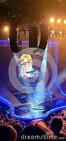 Elton John, Farewell Yellow Brick Road Tour 2022 Editorial Stock Photo