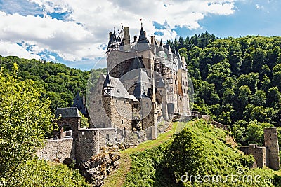 Eltz Castle in Germany on sunny summer day Editorial Stock Photo