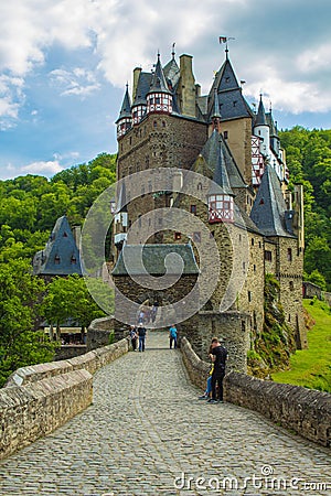 Eltz Castle in Western Germany. Editorial Stock Photo