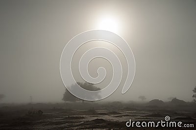 Elusive White Rainbow, Dead Vlei, Sossusvlei National Park, Namibia Stock Photo