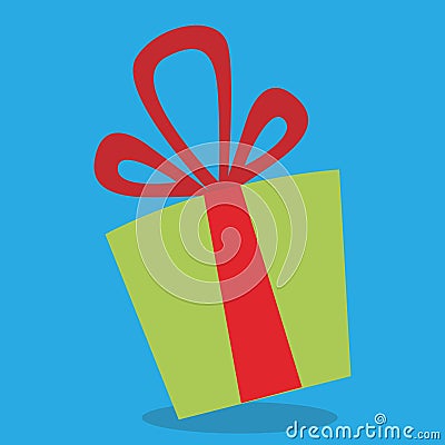 elves girl gift green 08 Vector Illustration