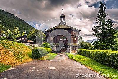 Elveseter - July 29, 2018: The Elveseter hotel outdoors resort, Norway Stock Photo