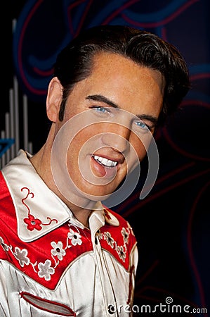 Elvis Presley Wax Figure Editorial Stock Photo