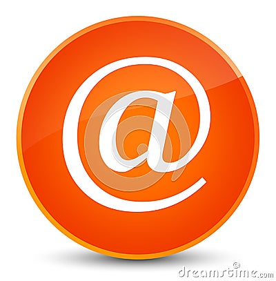 Email address icon elegant orange round button Cartoon Illustration