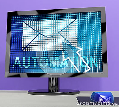 Email Automation Digital Marketing System 3d Rendering Stock Photo