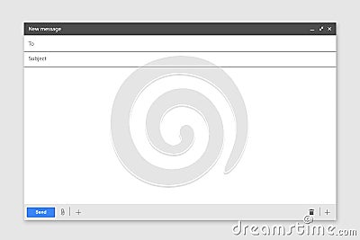 Email blank page Vector Illustration