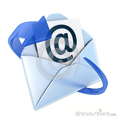 Email blue symbol Stock Photo