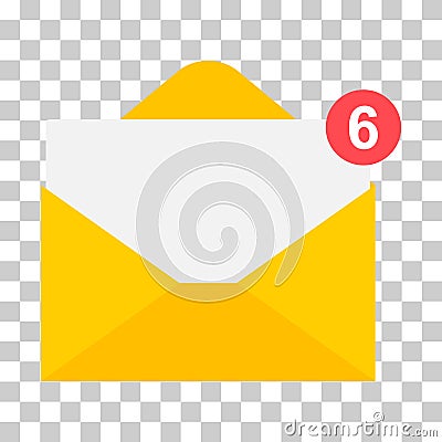 Email business icon, flat web client message sign, mail app vector illustration Vector Illustration