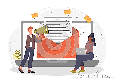 Email campaign concept Vector Illustration