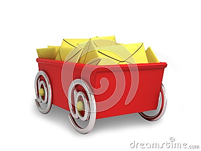 Email Cart Stock Photo