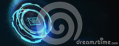 Email communication. Upgrade.Update software computer program. 3d illustration Cartoon Illustration