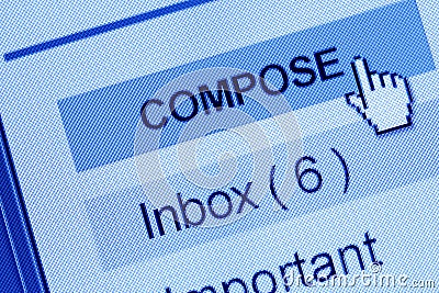 Email compose concept Stock Photo