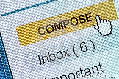 Email compose concept Stock Photo