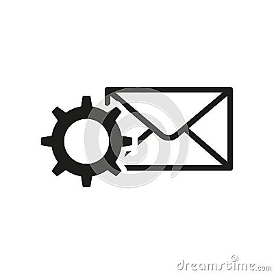 Email Configuration, Management Interface Icon. Vector illustration. EPS 10. Vector Illustration
