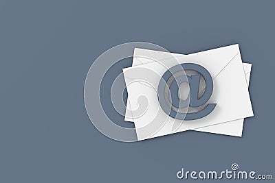 Email contact banner design. 3D rendering Stock Photo