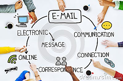 Email Data Content Internet Communication Messaging Concept Stock Photo