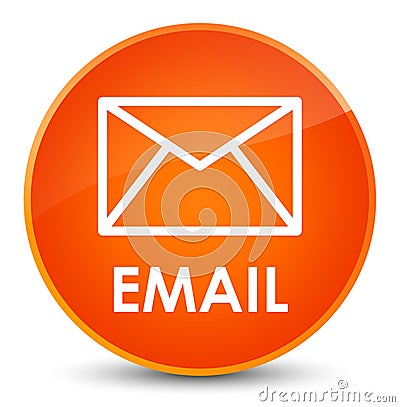 Email elegant orange round button Cartoon Illustration