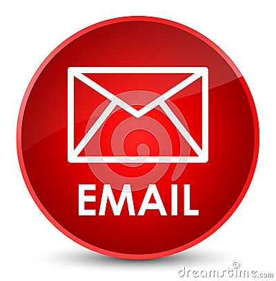 Email elegant red round button Cartoon Illustration