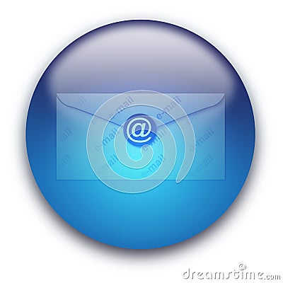 Email envelope button Stock Photo