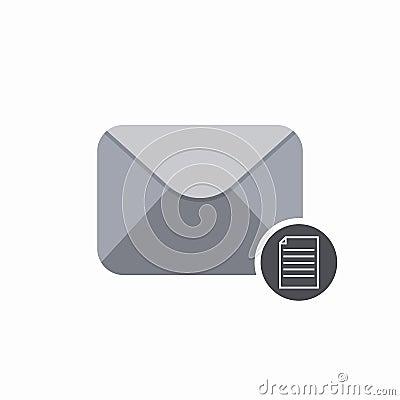 Email envelope file incoming mail open icon Vector Illustration