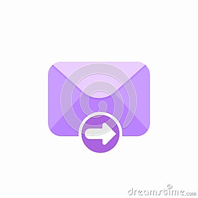 Email envelope forward mail message icon Vector Illustration