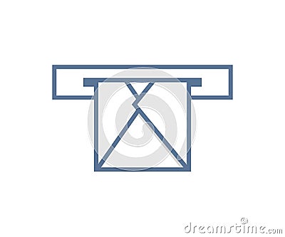 Email envelope through mailbox. Either sending or receiving. Vector icon design Vector Illustration