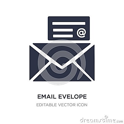 email evelope icon on white background. Simple element illustration from UI concept Vector Illustration