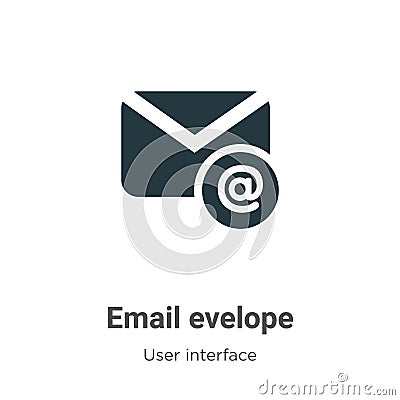 Email evelope vector icon on white background. Flat vector email evelope icon symbol sign from modern user interface collection Vector Illustration