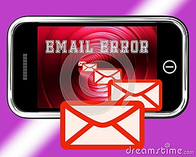 Email Fail Error Send Trouble 3d Rendering Stock Photo