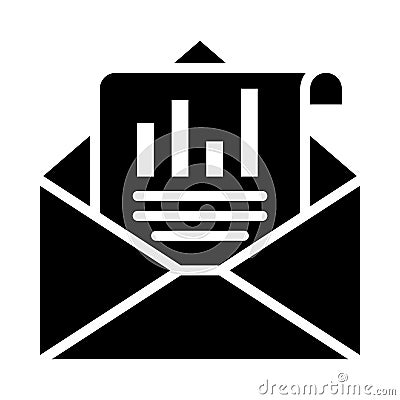 Email Glyph icon isolated Graphic . Style in EPS 10 simple glyph element business & office concept. editable vector. Vector Illustration