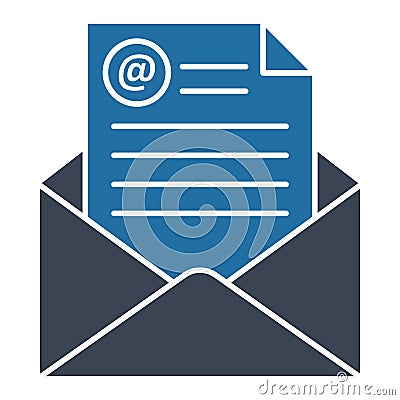 Email Glyph Isolated Vector icon which can easily modify or edit Vector Illustration