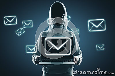 Email and hacking concept Stock Photo