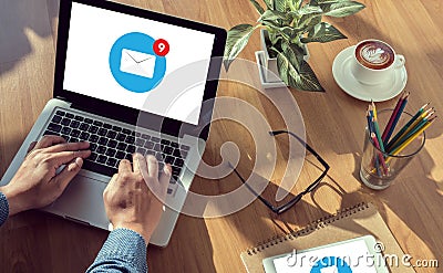 Email icon Concept Stock Photo