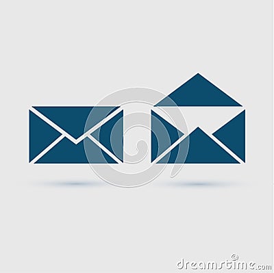 Email icon envelope, vector illustration Vector Illustration