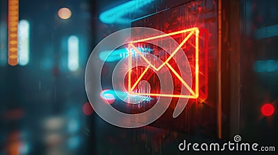 Email Icon, Inbox Logo, Envelope Symbol, Representing Message Received and Correspondence Stock Photo